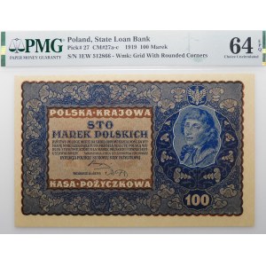 100 polských marek 1919 - IE Ser. W