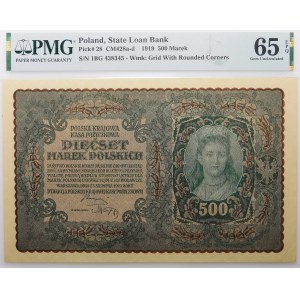 500 Polish marks 1919 - I Ser. BG
