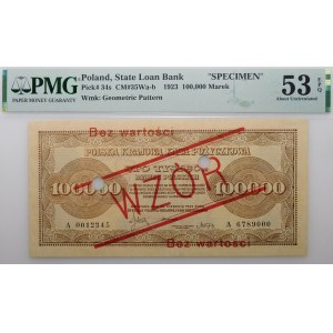 100,000 Polish marks 1923 - ser. A - MODEL
