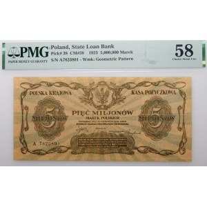 5,000,000 Polish marks 1923 - ser. A