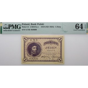 1 złoty 1919 - ser. S. 75 E