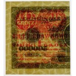 1 grosz 1924 bilet zdawkowy - ser. H - lewa połówka