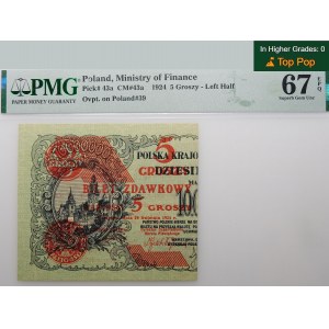 5 pennies 1924 pass ticket - left half