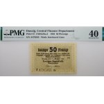 50 fenig 22 ottobre 1923 - iniziali WB - Danzica