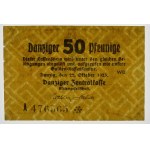 50 fenig 22 ottobre 1923 - iniziali WB - Danzica