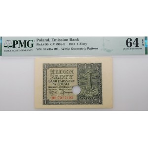 1 zloty 1941 - ser. BE - effacé