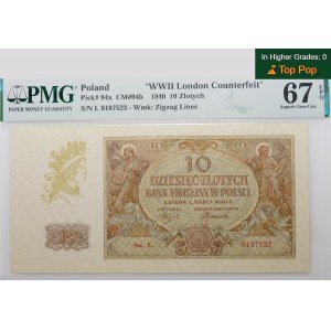 10 gold 1940 - ser. L. - Inscribed as WWII LC
