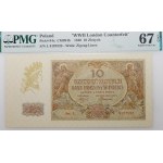 10 gold 1940 - ser. L. - Inscribed as WWII LC