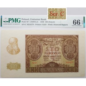 100 gold 1940 - ser. C - unique in this condition