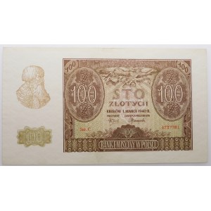 100 złotych 1940 - ser. C - RZADKI