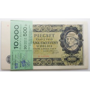 Bank parcel 500 gold 1940 - ser. B - 20 pieces