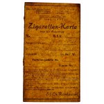Imienna karta przydziału papierosów - Getto Łódzkie