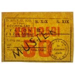 Model of a voucher issued to the kitchen for one dinner (kohlrabi) - Lodz Ghetto