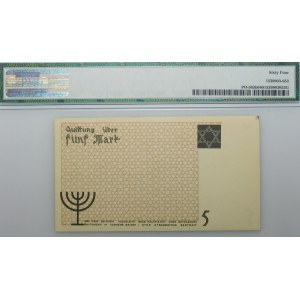 5 marks 1940 - cardboard paper - Lodz Ghetto
