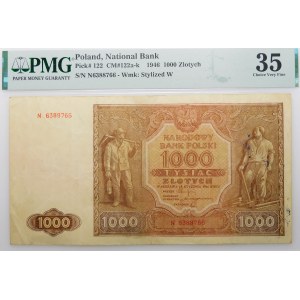1000 złotych 1946 - ser. N