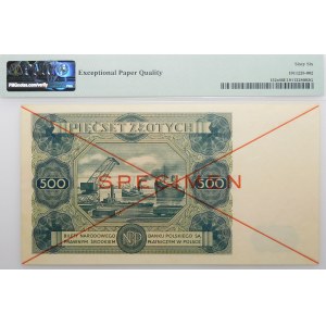 500 zlotých 1947 - ser. X - SPECIMEN