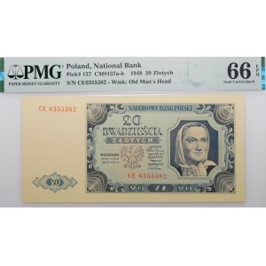 20 złotych 1948 - ser. CE