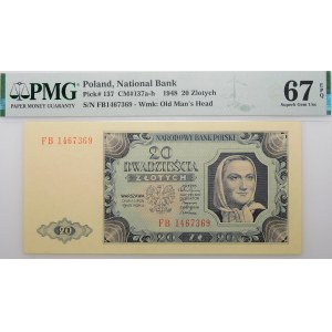 20 złotych 1948 - ser. FB
