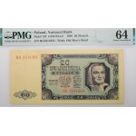 20 gold 1948 - ser. HG - ribbed paper