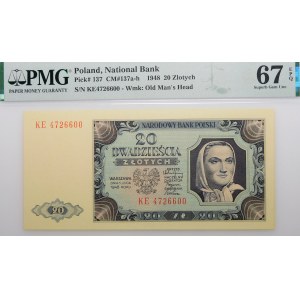 20 gold 1948 - ser. KE