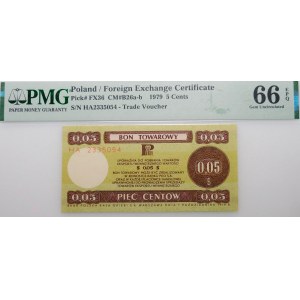 5 centów 1979 Pewex - ser. HA - mały