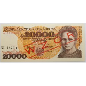 20,000 gold 1989 - ser. A - MODEL - No 1823 *.