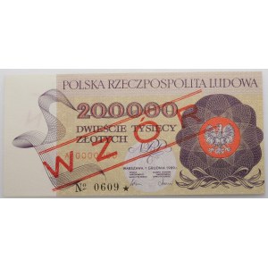 200,000 gold 1989 - ser. A - MODEL - No 0609 *.