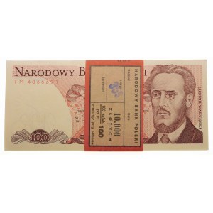 Paczka bankowa 100 złotych 1988 - ser. TM
