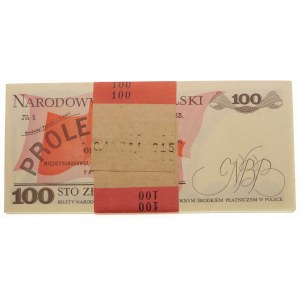 Paczka bankowa 100 złotych 1988 - ser. TM