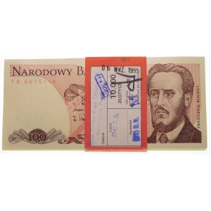 Paczka bankowa 100 złotych 1988 - ser. TR