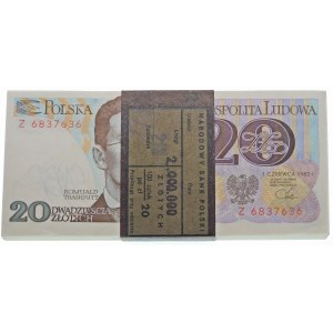 Paczka bankowa 20 złotych 1982 - ser. Z - seria jednoliterowa