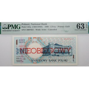 Polish cities 1 zloty 1990 - ser. C - UNCIRCULATED