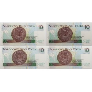 Lot 4 x 10 gold 2012-2016 - ser. AE, BG, BI, BN