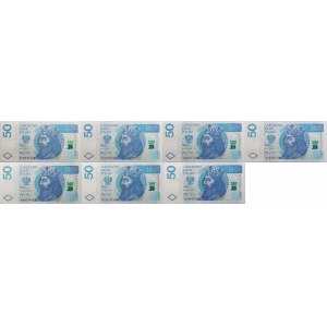 Lot 7 x 50 złotych 2012-2017 - ser. AE, AG, AK, AL, AW, BC, BJ