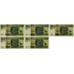 Lot 5 x 100 złotych 2012 - ser. AT, AU, BS, BX, BZ
