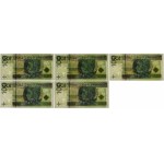 Lot 5 x 100 złotych 2012-2018 - ser. CA, CS, DM, EB, EU