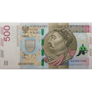 500 zloty 2016 - ser. AD