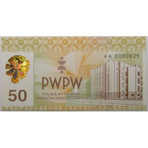 Test banknote 50 Building PWPW 2011 - ser. AA - low number