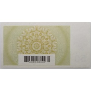 Test banknote 50 Building PWPW 2011 - ser. AA - low number