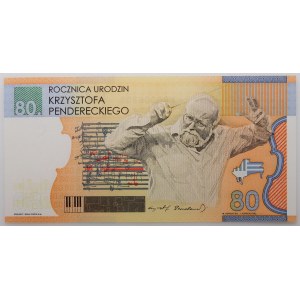 Zkušební bankovka PWPW - 80. narozeniny K. Pendereckého - KP 0006308