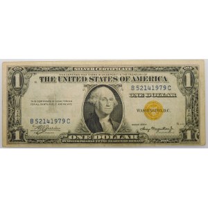 USA - 1 dolar 1935 A - yellow seal - podpisy: Julian-Morgenthau