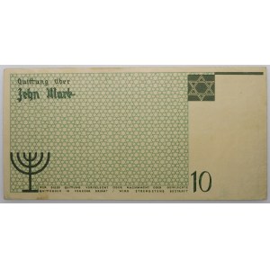 10 marks 1940 Ghetto - no watermark - highest variety number* - Lodz Ghetto