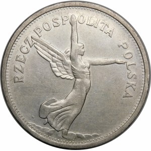 5 złotych Nike 1928 ZZM Warszawa - odsunięty znak mennicy