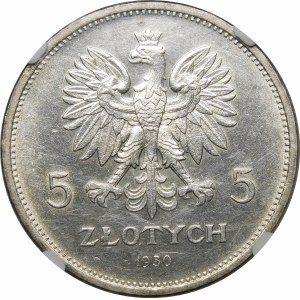 5 Gold Banner 1930 - Deep Stamp.