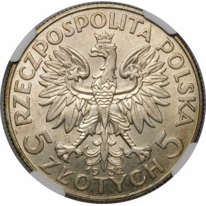 5 Gold Female Head 1932 BZM