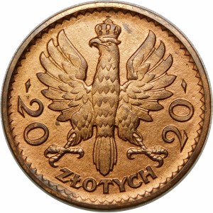 SAMPLE 20 Gold Woman's Head 1925 - COPPER