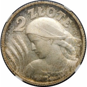 PRÓBA 2 złote Kobieta i kłosy 1924 ESSAI - Ex. KAROLKIEWICZ