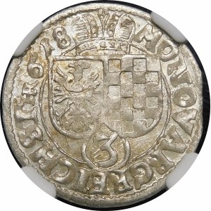 Silesia - Duchy of Legnicko-Brzesko-Volovsk, Jan Chrystian and Jerzy Rudolf, 3 krajcary 1618 HR, Zloty Stok - beautiful