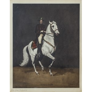 Josef PLANK, Austria, XIX w. (1815 - 1900), Ujeżdżanie konia arabskiego, ok. 1870 r.