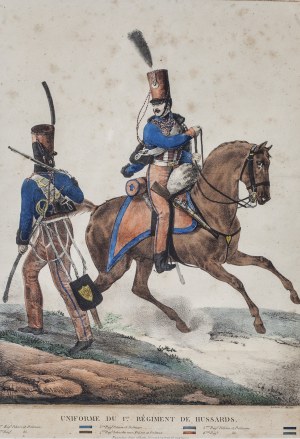 Charles MOTTE, Francja, XIX w. (1785 - 1836), Żołnierze !-go regimentu szaserów, ok. 1810 r.